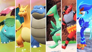 Pokémon Scarlet amp Violet  All Starters Evolutions Comparison Indigo Disk [upl. by Ednarb961]