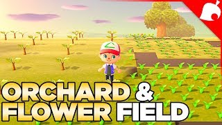 Planting an Orchard amp Flower Field  Animal Crossing New Horizons 2 [upl. by Kilbride]