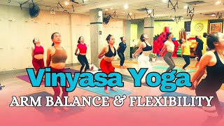 45Minute Vinyasa Yoga Class for arm strength Balance and Flexibility [upl. by Hseyaj]