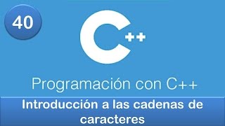 40 Programación en C  Cadenas  Introducción a las cadenas de caracteres [upl. by Gotcher]