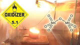 Manganese Heptoxide  Mn2O7  Making and Testing  Hypergolic Reaction [upl. by Gamber]