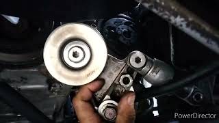 Nissan Patrol ZD30 GU Y61 engine vibration due to belt tensioner pulley [upl. by Sylram789]