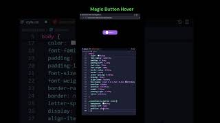 Magic Button Hover  HTML CSS  coding learnhtml5andcss3 coding learning html5css3 [upl. by Aierdna931]