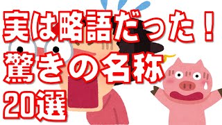 実は略語だった！驚きの名称20選 [upl. by Wendy]