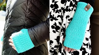 How to Knit Fingerless Gloves on a Knitting Machine [upl. by Giraldo]