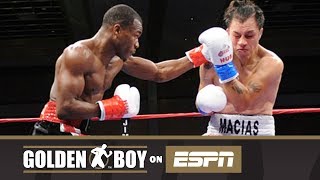 Golden Boy On ESPN Lamont Roach Jr vs Mario Macias TKO [upl. by Lletnwahs]