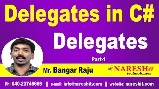 Delegates in C  Delegates Part 1  CNET Tutorial  Mr Bangar Raju [upl. by Drofnelg]