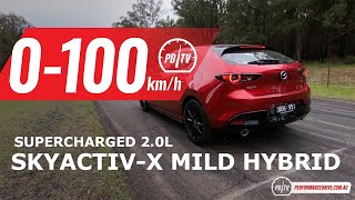 2020 Mazda3 SkyactivX 0100kmh amp engine sound [upl. by Norbie]