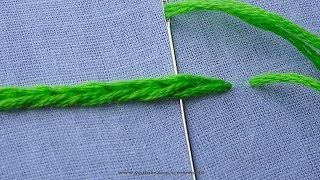 Basic Hand Embroidery Part  62  Heavy Chain Stitch [upl. by Davena981]