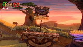 Donkey Kong Country Tropical Freeze  100 Walkthrough  31 Grassland Groove Puzzle and KONG [upl. by Sukey391]