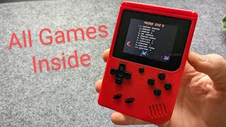 All Games List Inside a Mini Gaming Console  SUP  400 amp 500 Retro Games versions [upl. by Senzer]