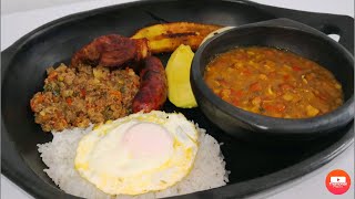 Bandeja Paisa Receta Colombiana🍴 COMPLETA Y PASO A PASO [upl. by Bernete]