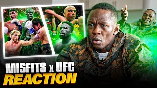 Israel Adesanya Reacts to Misfits Boxing Chaos UFC Fight Night amp UFC 294 Drama [upl. by Nicram]