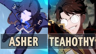 GBVSR🔥Asher Lancelot Knights Finery Vs Teahothy Belial🔥 High Level Gameplay [upl. by Nolyaj]