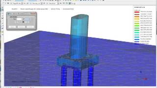 CESARLCPC  Finite Elements analysis  3D pile foundation [upl. by Otilopih]