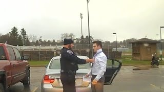 Dashcam Catches Officer Helping Student Fix His Tie After Traffic Stop [upl. by Erasmo700]