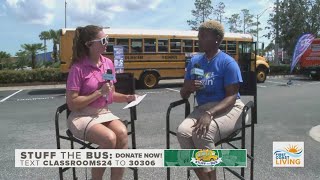 Stuff the Bus  Principal of Normandy Village Elementary School Jessica Sales [upl. by Earb892]