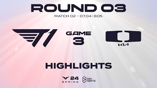 Highlights T1 vs DK  Game 3  Playoffs R3 Nhánh Thua  LCK Mùa Xuân 2024 07042024 [upl. by Gnot]