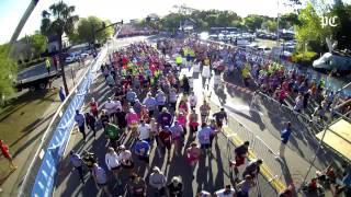 Timelapse video from 2017 Cooper River Bridge Run starting line [upl. by Illac]