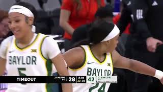 Baylor Basketball W Highlights vs Miami  Dec 16 2023 [upl. by Naugal]