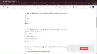 Unit  3 Build a scrollable list  Quiz  Google Android Developers [upl. by Meelak]