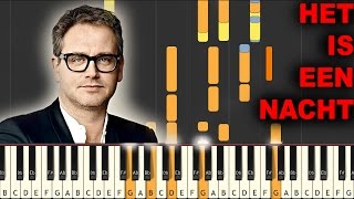 Het is een Nacht  Guus Meeuwis piano tutorial SYNTHESIA [upl. by Sirob]