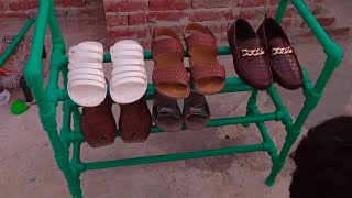 How to make ppr pipe shoes rack  ppr pipe ideas shoes rack [upl. by Smoot]