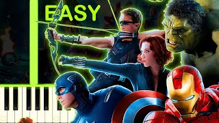 THE AVENGERS THEME  EASY Piano Tutorial [upl. by Anon]