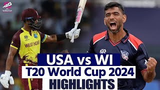 USA vs WI T20 46th Match Highlights United States vs West Indies T20 World Cup Highlights [upl. by Nikolaos]