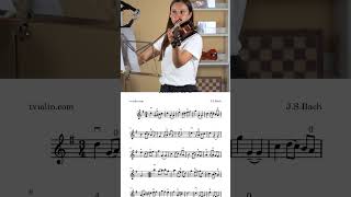 Minuet in G Bach Violin Tutorial [upl. by Enoed]