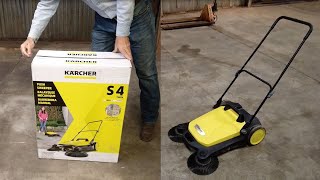 Karcher S4 Push Sweeper Review [upl. by Nylakcaj759]