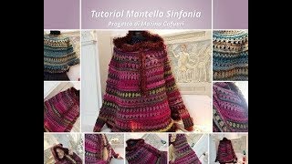 Tutorial MANTELLAPocho uncinetto SINFONIA SECONDA PARTE [upl. by Senior]