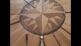 Custom inlaid Compass Rose flooring in Nantucket [upl. by Kreiner235]