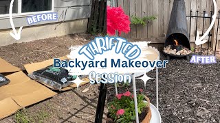 Thrift with me Cozy patio makeover  budget friendly small outdoor thrift haul [upl. by Reinertson]