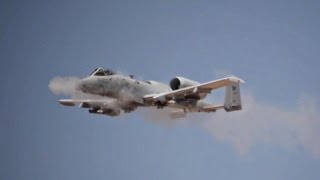 A10 Warthogs Conduct Awesome BRRRT Strafing Gun Runs With Their Devastating GAU8 Gatling Guns [upl. by Galven573]