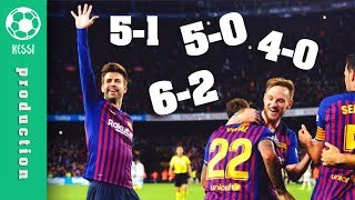 Barcelona DESTROY Real Madrid ● All Goals 50 51 62 40 30  El Clasico [upl. by Nahshun]