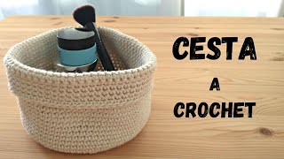 CESTA A CROCHET 03  GANCHILLO FÁCIL  CROCHET SENCILLO  TUTORIAL PASO A PASO  PRINCIPIANTES [upl. by Tletski225]