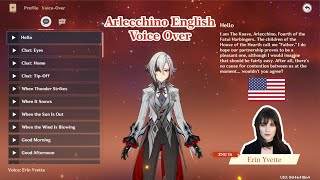 Arlecchino English Voice Lines by Erin Yvette  Genshin Impact 46 [upl. by Uohk758]