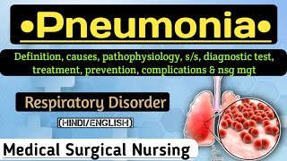 Pneumonia  Respiratory disease  Lecture in Hindi pneumonia nursingcriteria [upl. by Leinnad430]