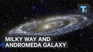 Milky Way and Andromeda Galaxy collision [upl. by Erlond]