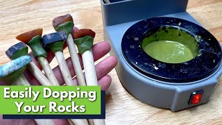 How to dop rocks LAPIDARY for beginners [upl. by Drusus]