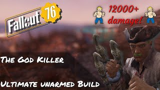 The God Killer Best Stacked Unarmed Build for Fallout 76 [upl. by Nasas]