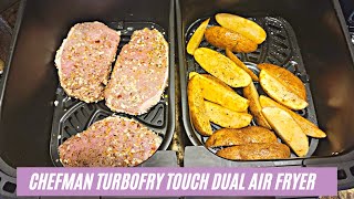 Chefman TurboFry Touch Dual Air Fryer Review amp Instructions Manual  Best Seller Air Fryer [upl. by Dlaregztif]