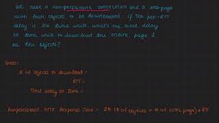 Calculating Nonpersistant HTTP Response Time [upl. by Bound]