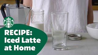 Recipe Iced Latte At Home [upl. by Llenyar]