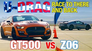 UDRAG 2023 Corvette Z06 vs 2020 Shelby GT500 [upl. by Notsa]