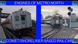 Engines of Metro North CometShoreliner Based Railcars [upl. by Suirrad269]