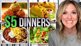 5 DINNERS  FIVE Quick amp Easy Cheap Dinner Recipes Made EASY  Frugal Fit Mom [upl. by Palermo]