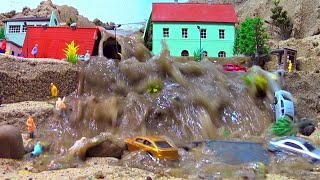 Flash Flood And Massive Dam Failure Near Town  Diorama Dam Breach Movie [upl. by Rozamond]