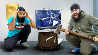 DESTROYING CHAPATIS 3000 EXPENSIVE LAPTOP GONE WRONG [upl. by Avid]